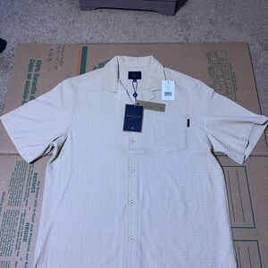 Marc Asher New York Casual Button Down Shirt Large in Sand color